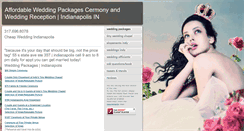 Desktop Screenshot of cheapweddingindianapolis.com