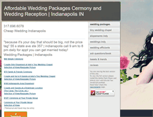 Tablet Screenshot of cheapweddingindianapolis.com